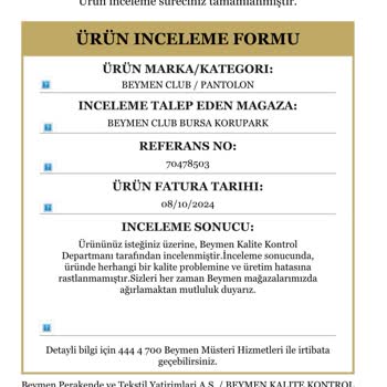 Beymen Club Pantolon Kalitesi Ve Müşteri Hizmetleri Sorunu