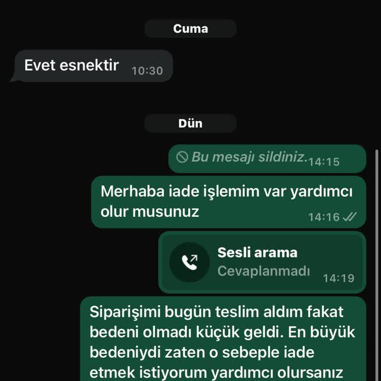 Bell Butik: İletişimsizlik Ve İade Sorunları