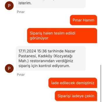Sipariş Teslim Edilmedi Ve İletişim Sorunu