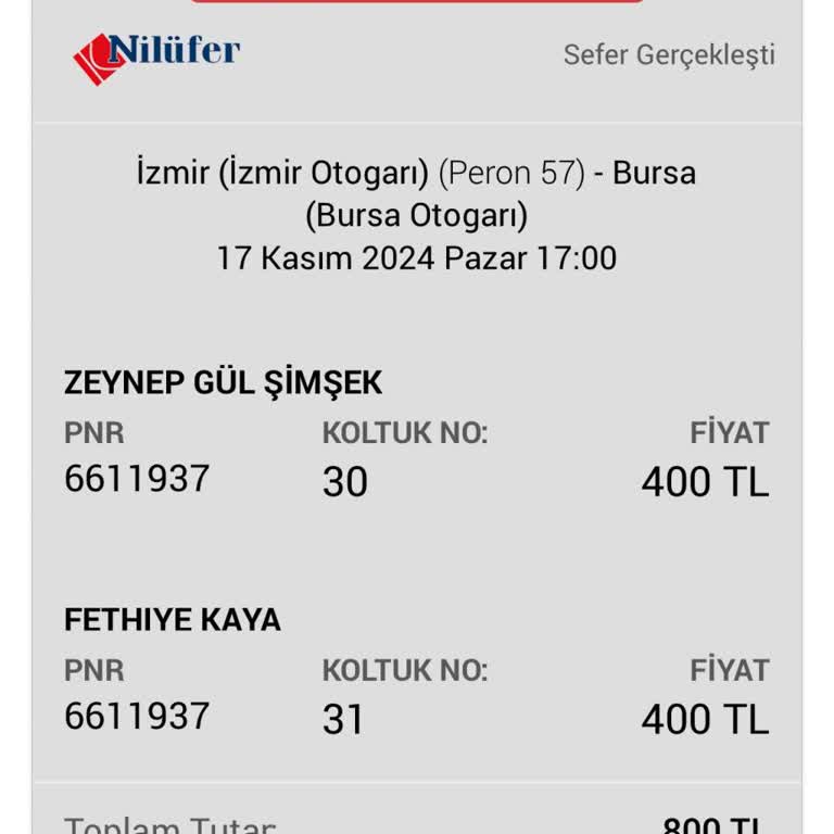Nilüfer Turizm İle Zamanında Varış Hayal Oldu