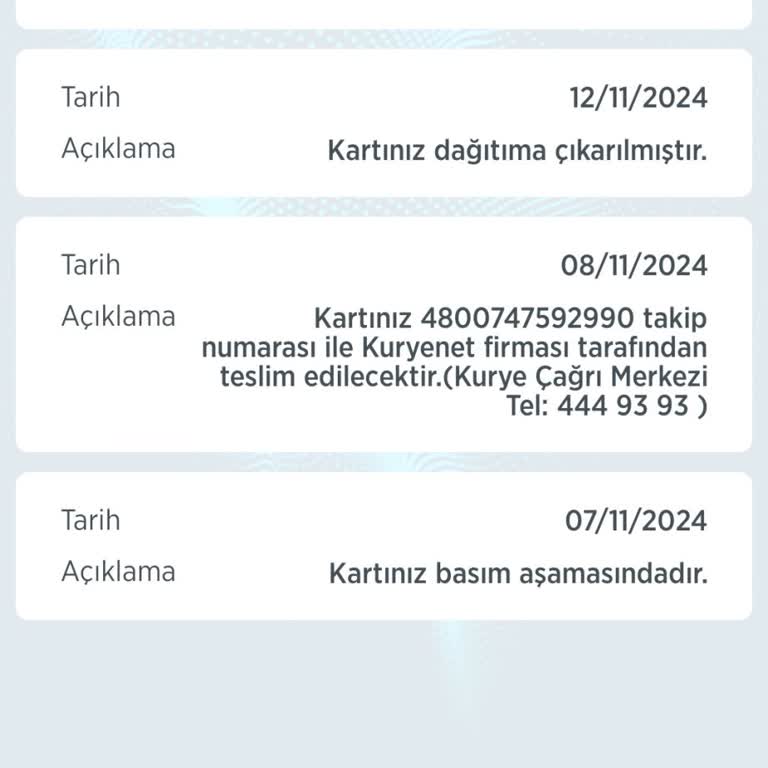 Evde Olmamıza Rağmen Teslim Edilemeyen Banka Kartı