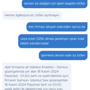 Yanlış Yönlü Uçak Bileti Değişiminde Yüksek Ceza Ücreti Şoku