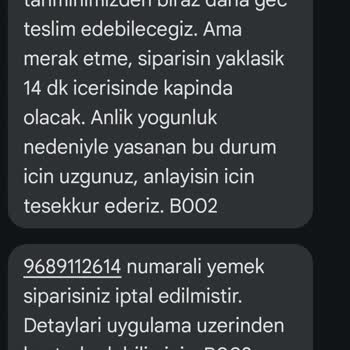 Trendyol GO'da İptal Edilen Sipariş Ve Kötü Müşteri Hizmeti