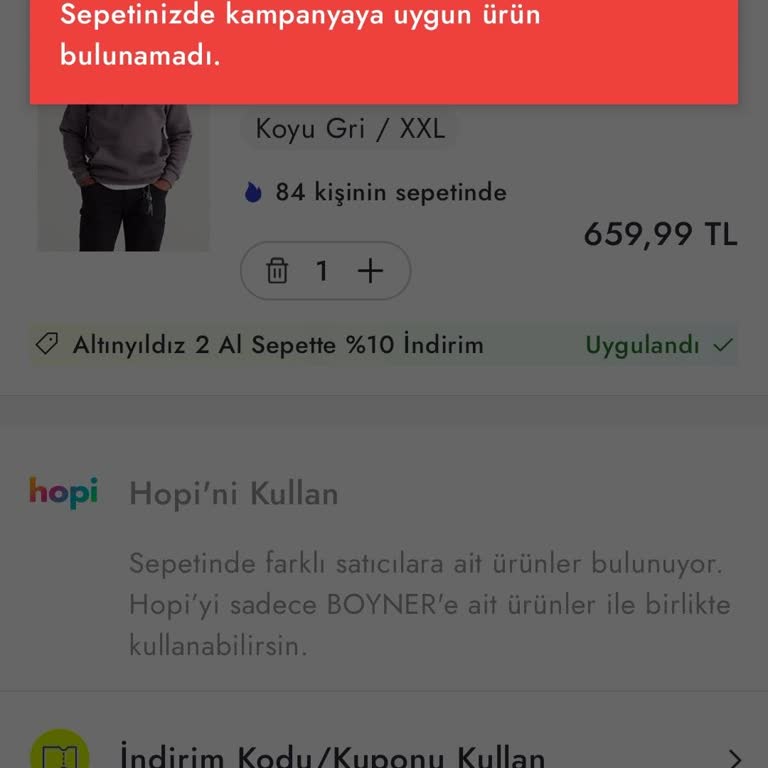Gift Card Kullanım Hatası