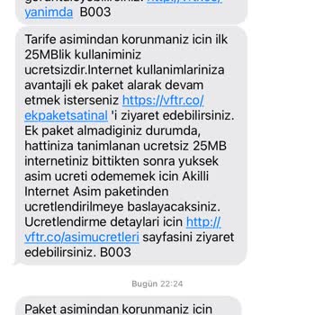 Habersiz Yenilenen İnternet Aşım Paketleri