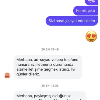 Tavuk Burgerde Kemik Tehlikesi