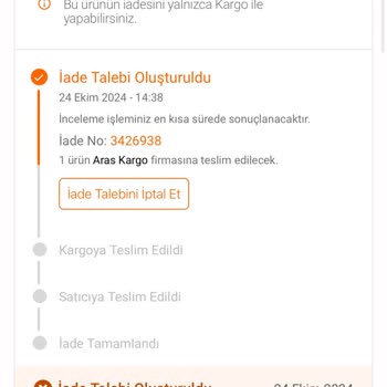İade Edilen Ürünün Para İadesi Yapılmadı