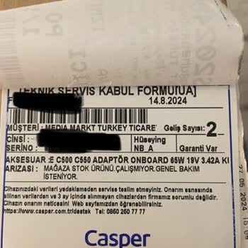 Media Markt'tan Alınan Ayıplı Ürün: Casper Nirvana Bilgisayar Sorunu