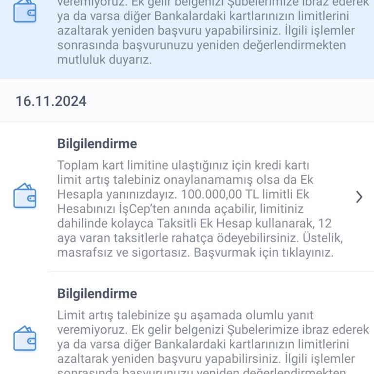 Kredi Kartı Limit Artışı Sorunu