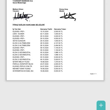 Garanti Bankası Harcama İtirazım Haksızca Reddedildi