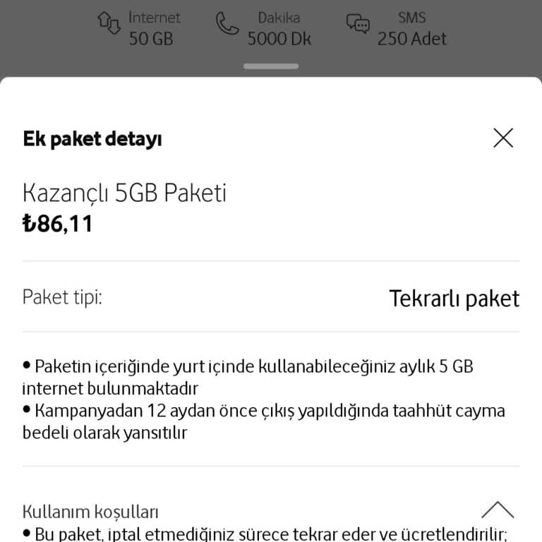Yanlışlıkla Alınan Ek Paket İptal Edilmiyor