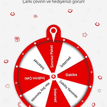 Vodafone Çarkı: Hediyeler Tanımlanmıyor