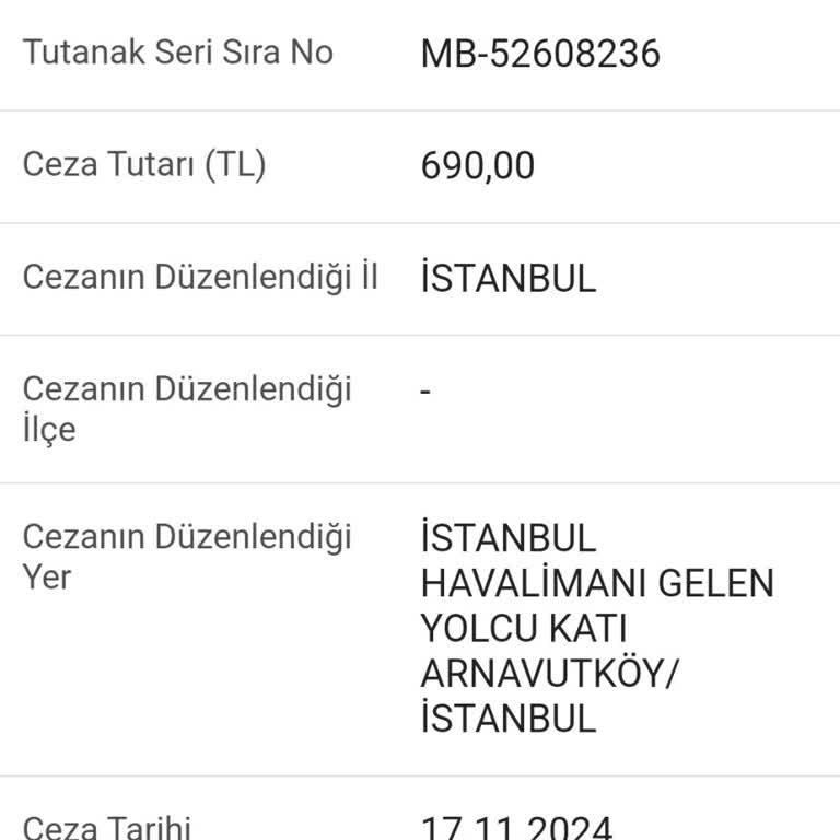 Havalimanında Haksız Trafik Cezası