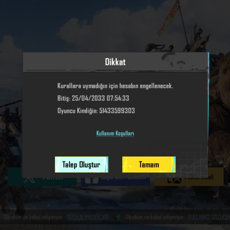 Haksız Yere Hesabım Banlandı