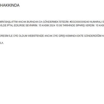 İptal Edilemeyen Sipariş Krizi