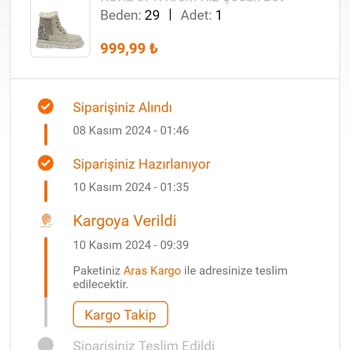Teslim Edilemeyen Kız Çocuk Ayakkabısı Siparişi
