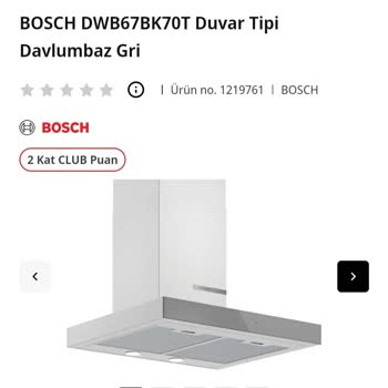 Bosch Davlumbazın İnce Yağ Filtresi Hayal Kırıklığı Yarattı