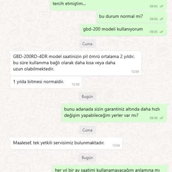 G-SHOCK Saatin Pil Değişim Süresi Sorunu
