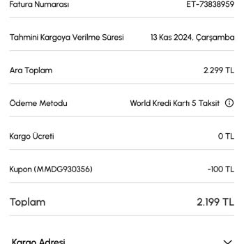 Kargoya Verilmeyen Ürün Ve Yetersiz Müşteri Hizmetleri