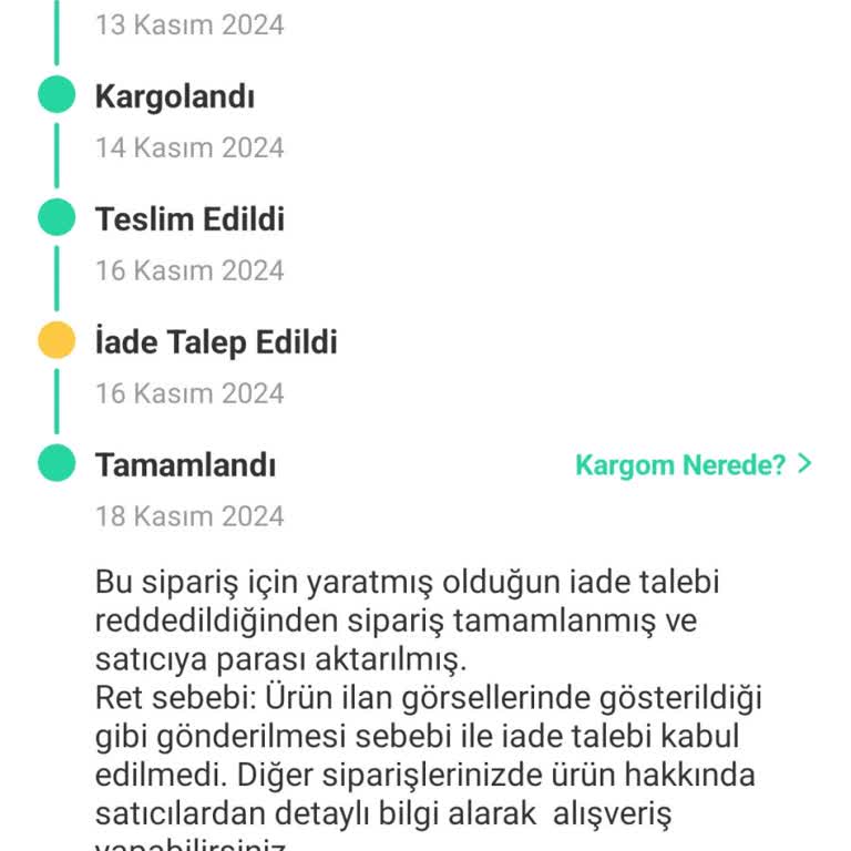 Yanıltıcı Ürün Ve İade Süreci Sorunu