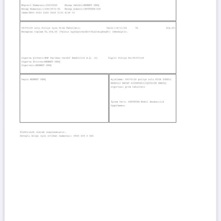 Faizsiz Kredide Zorunlu Sigorta Kesintisi