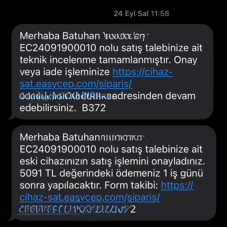 EasyCep'ten Ek Takas Desteği Ödemesi Alamadım
