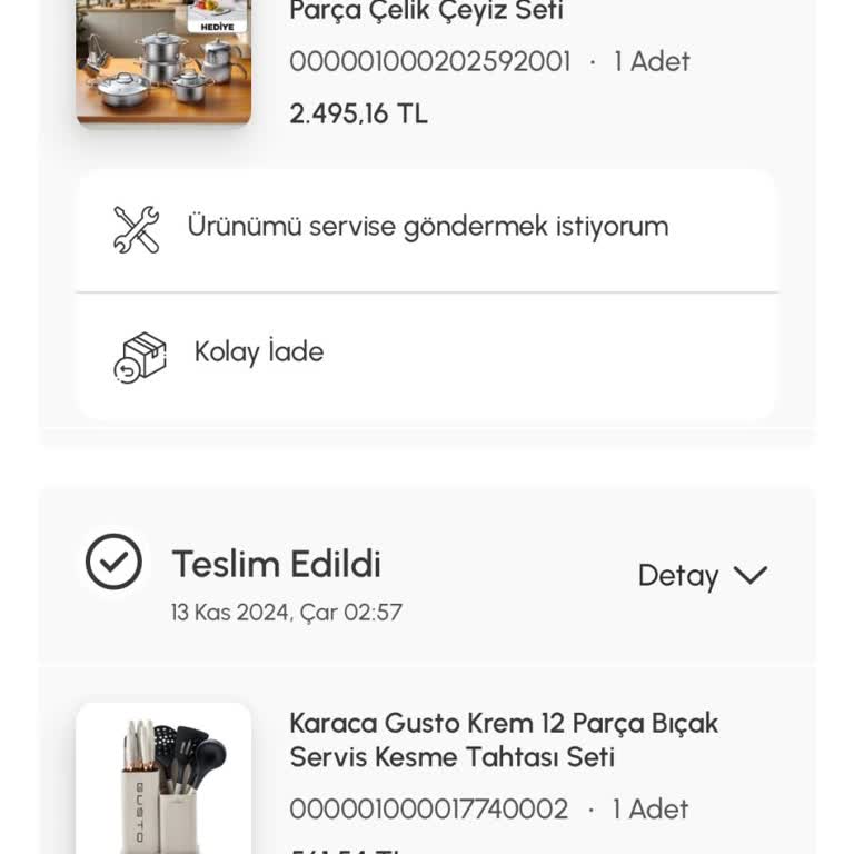 Karaca Züccaciye'den Sipariş Verdim, Kargo Bekliyorum!