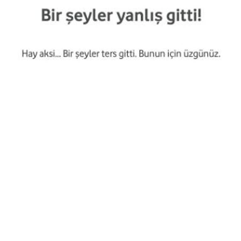 Vodafone Yanımda Uygulaması Çark Çevirme Sorunu