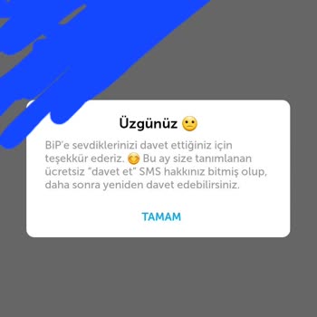 BİP Challenge Kampanyasında Davet Hatası