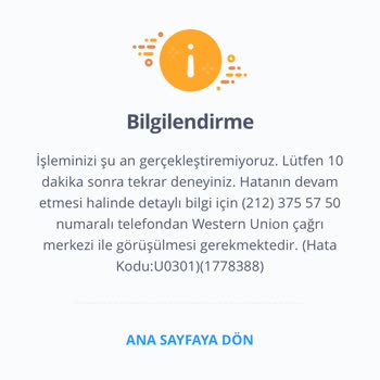 Western Union'da Sürekli Gecikme Ve Yetersiz Bilgilendirme