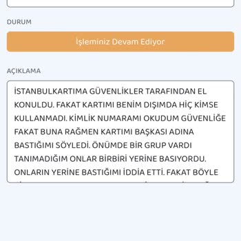 İstanbul Kart'ım Haksız Yere Alıkonuldu, Ulaşımda Mağdurum