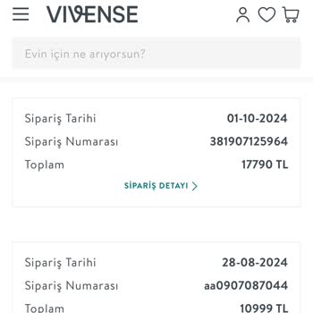 Vivense'den Para İadesi Ve Ürün Teslimatı Sorunu