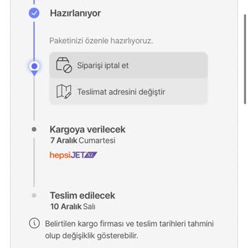 Hepsiburada Sipariş Teslim Tarihi Çelişkisi