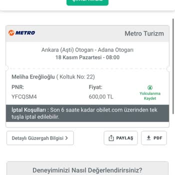 Metro Turizm'de Gecikme Ve Çifte Koltuk Satışı Sorunu
