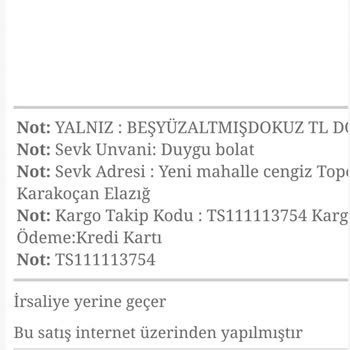 Sipariş Verildi, Ürün Kargoya Verilmedi Ve İletişimsizlik