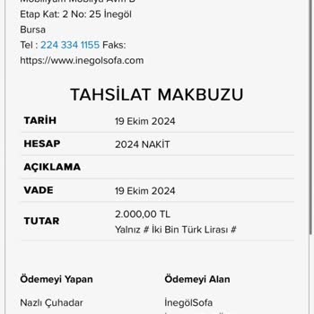 Yanlış Renk Ve Hatalı Ürün Teslimatı, İnegöl Sofa'dan Hayal Kırıklığı