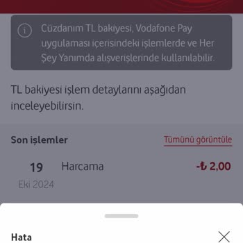 Vodafone Pay Kampanya Kodu Yükleme Sorunu