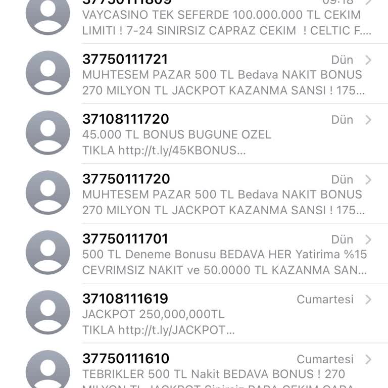 Sürekli Gelen Bahis Ve Kumar Mesajları