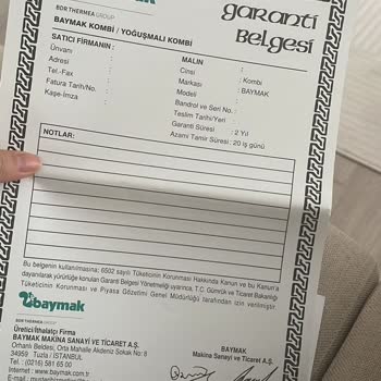 Baymak Kombi Arızası Ve Yüksek Değişim Ücreti Mağduriyeti