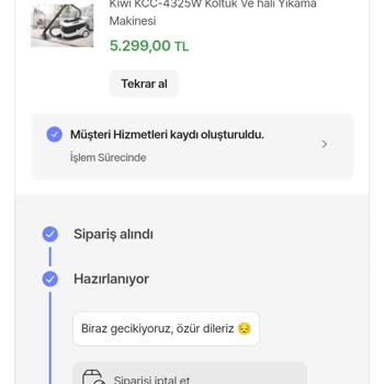 Hepsiburada'da Sipariş Gecikmesi Ve İletişim Sorunu