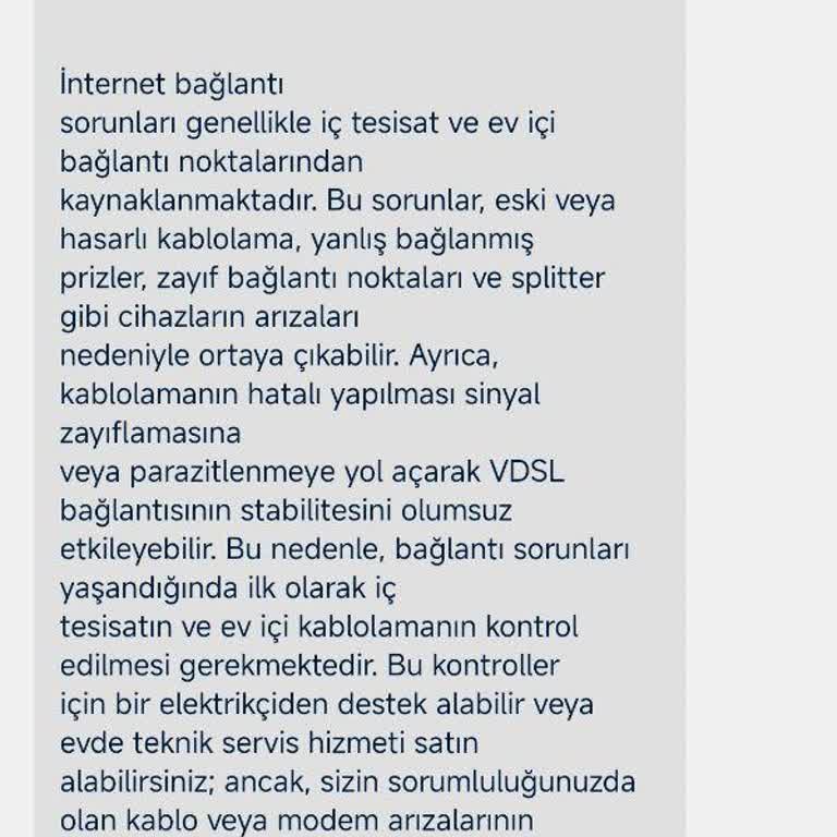 İnternet Bağlantı Sorunları Ve Yetersiz Müşteri Hizmetleri