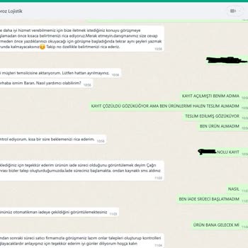 Teslim Edilmeyen Sipariş Ve Müşteri Hizmetleri Hayal Kırıklığı