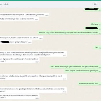 Teslim Edilmeyen Sipariş Ve Müşteri Hizmetleri Hayal Kırıklığı