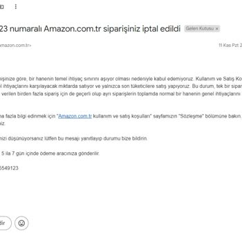 Amazon'un Yanlış Etiketi Ve Bloke Sorunu Mağduriyeti