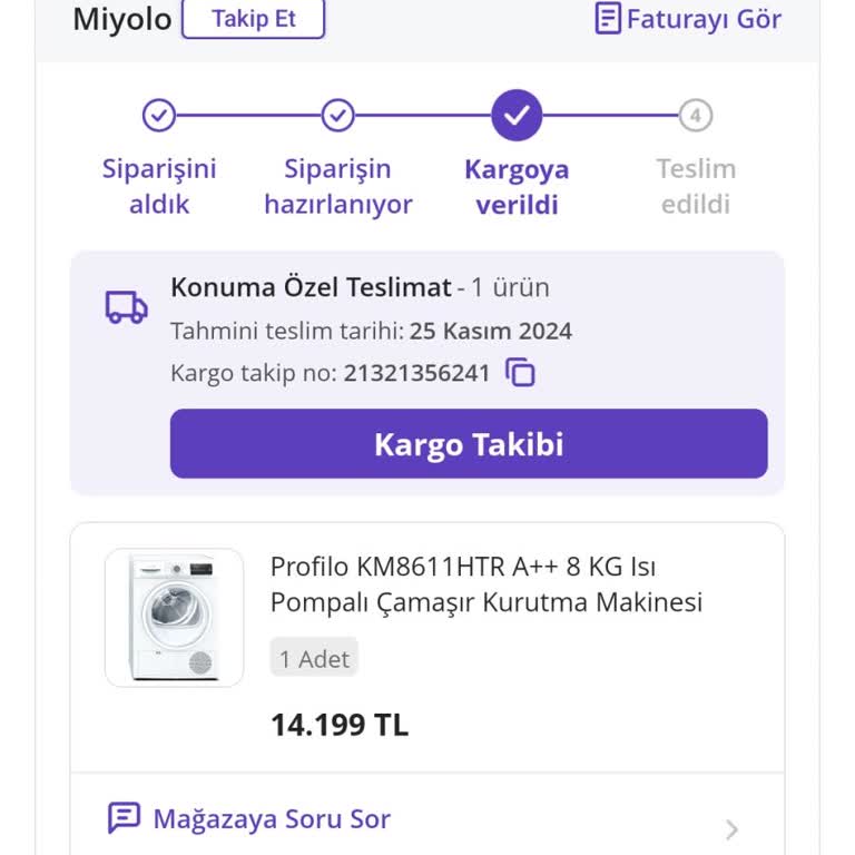 Teslim Edilmeyen Kurutma Makinesi Mağduriyeti