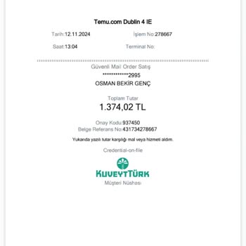 Yetkisiz Kart Çekimi Ve Belirsiz Sipariş Durumu