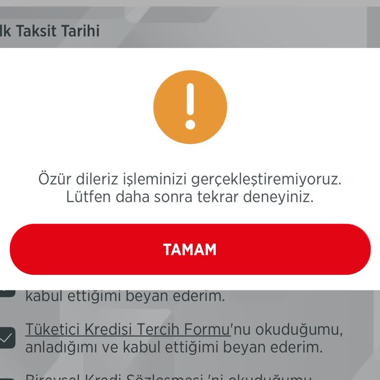Ziraat Mobil Uygulamasında Kredi Transfer Sorunu
