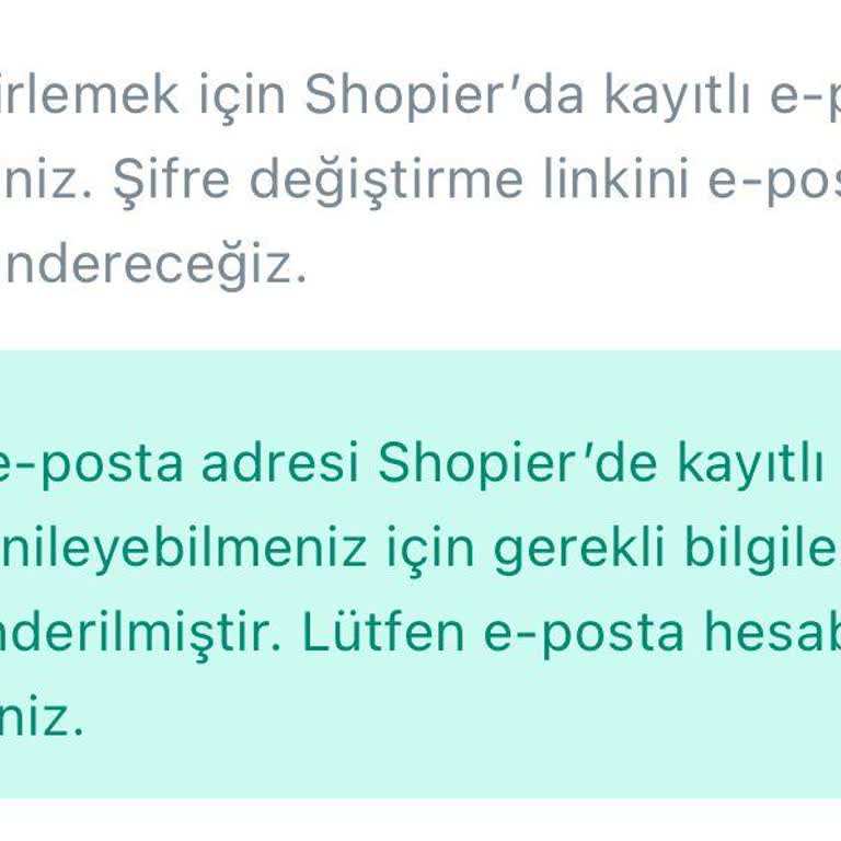 Shopier Şifre Sıfırlama Maili Gelmiyor!