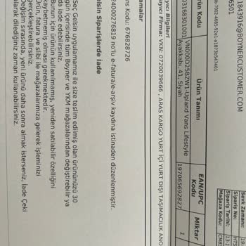 Vans Ayakkabı Değişiminde Tekrar Hayal Kırıklığı