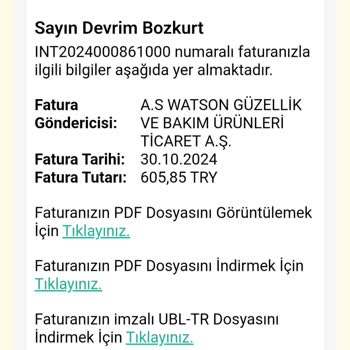 Watsons Sipariş İptali Ve İade Sorunu